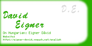 david eigner business card